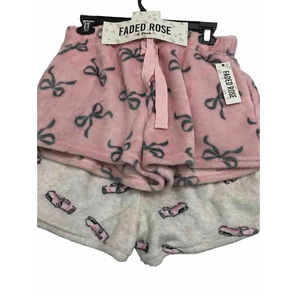 Fade Rose Women’s  Pajamas Shorts Size M Pink/ Ivory Color Intimate  Sleepwear - Picture 10 of 13